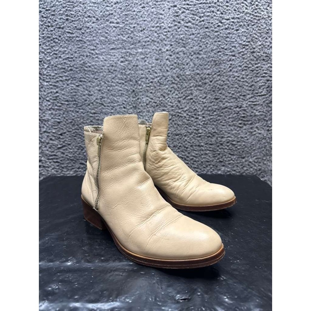 3.1 Phillip Lim Alexa Leather Zip-Up Ankle Boots Tan Womens Size 40 EU